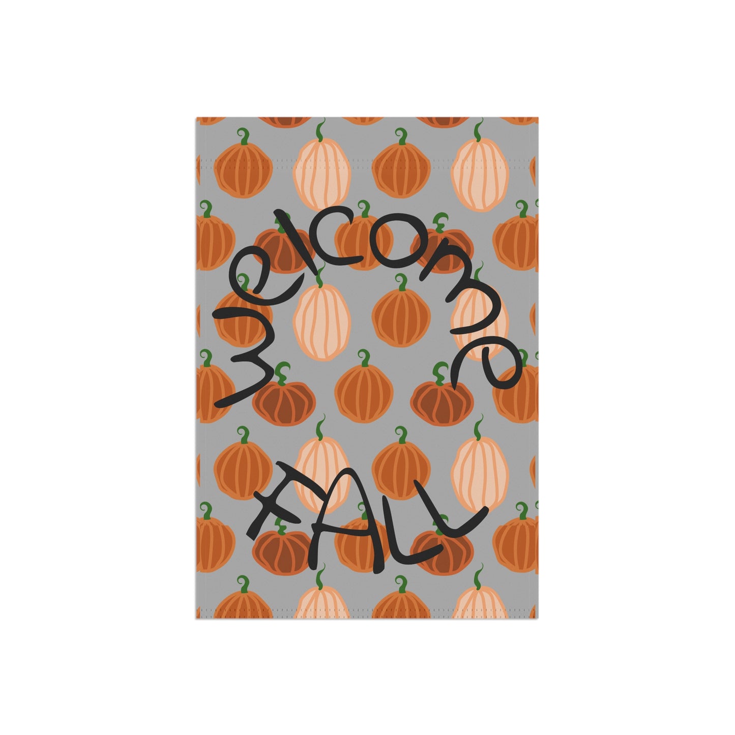 Fall Garden Banner, Welcome Fall Pumpkin Garden Flag