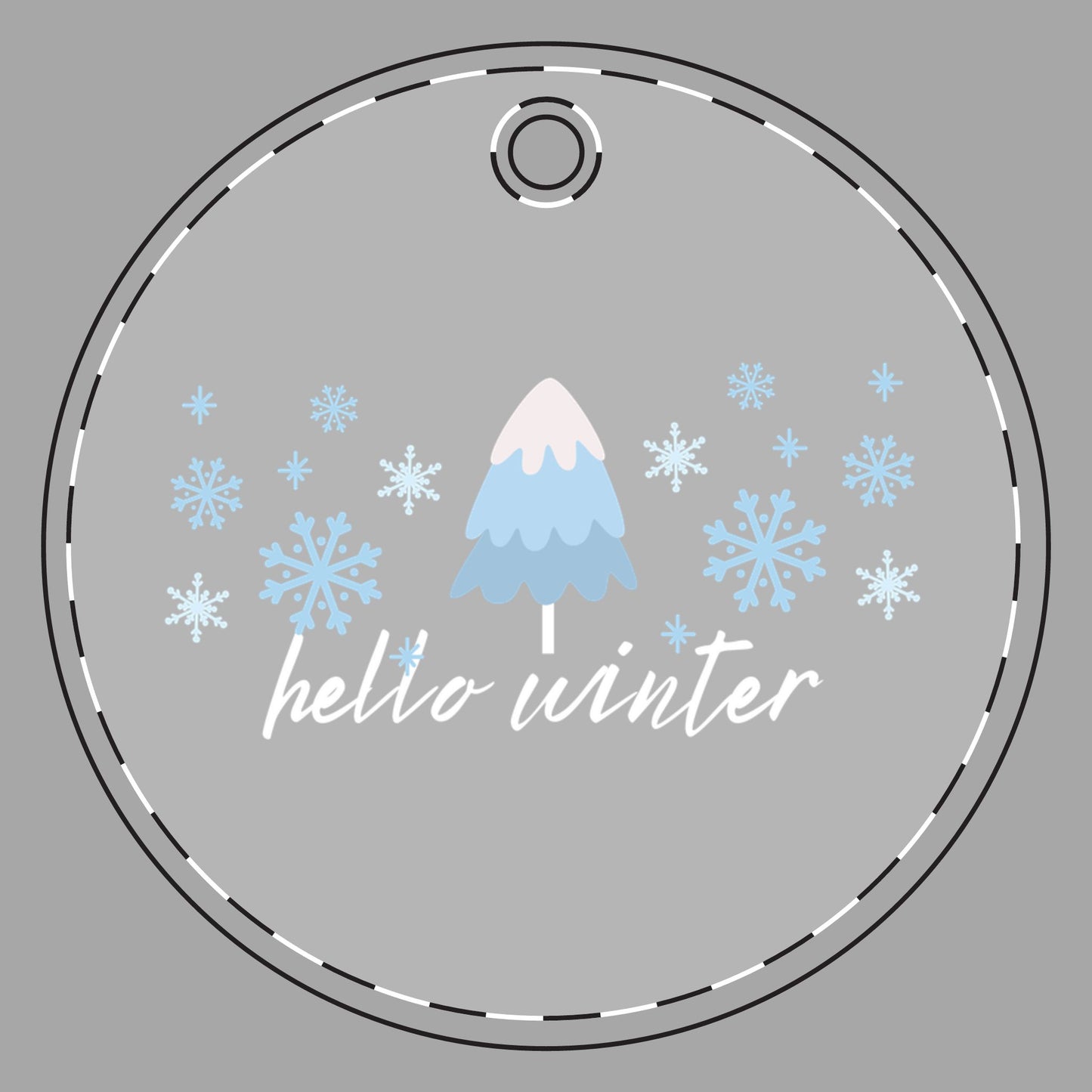 Winter Wonderland Ceramic Ornaments - Double-Sided Holiday Decor