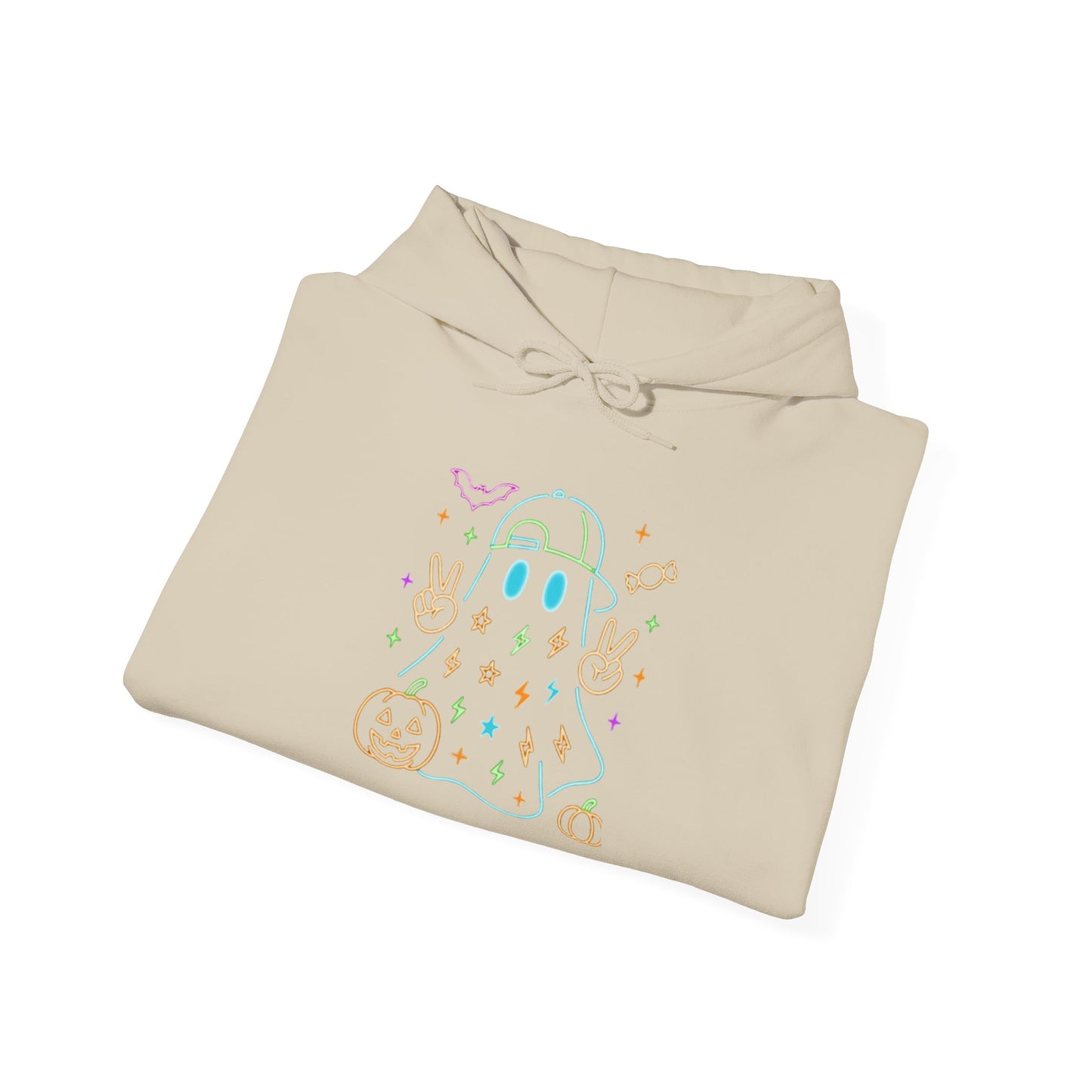 Cute Ghosts Unisex Hooded Sweatshirt | Perfect for Halloween, Cozy Fall Days, Casual Wear, Ghost Lover Gifts, Spooky Season Apparel