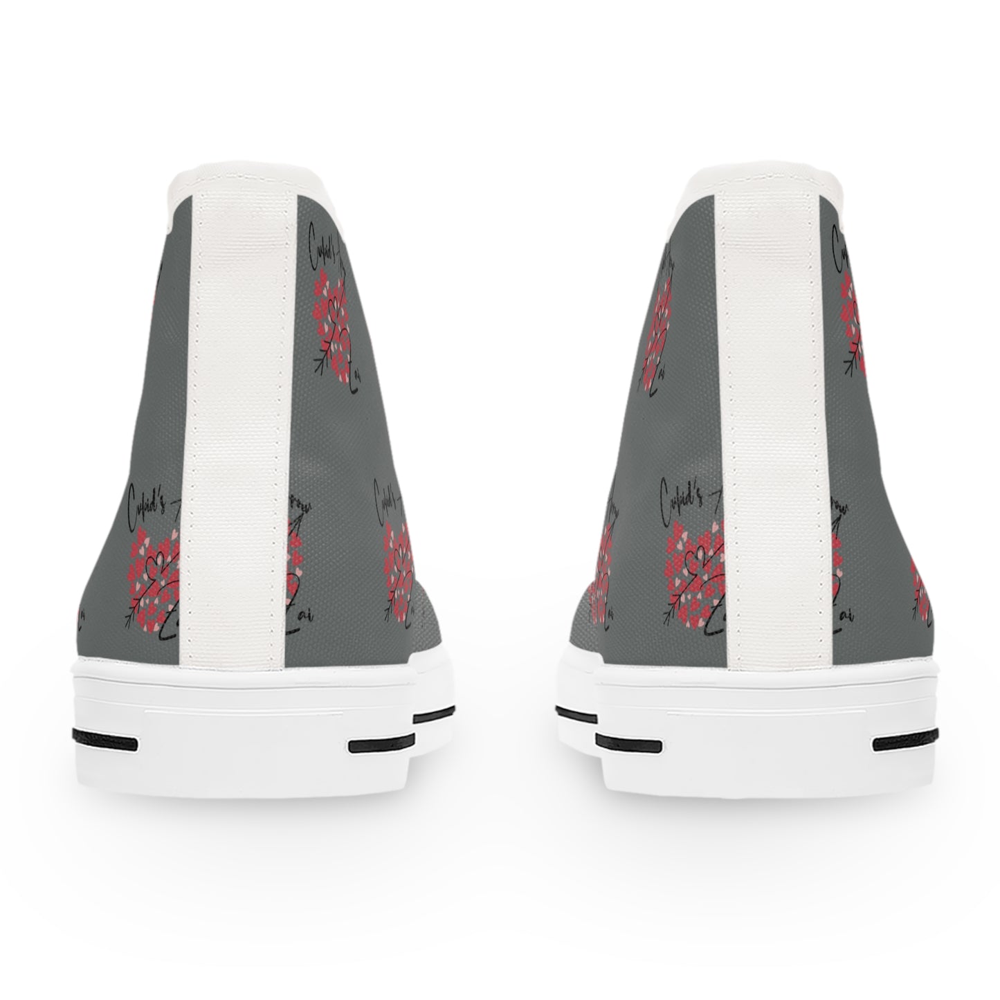 Cupid's Arrow- High Top Sneakers - Heart Design, Trendy Women's Footwear,