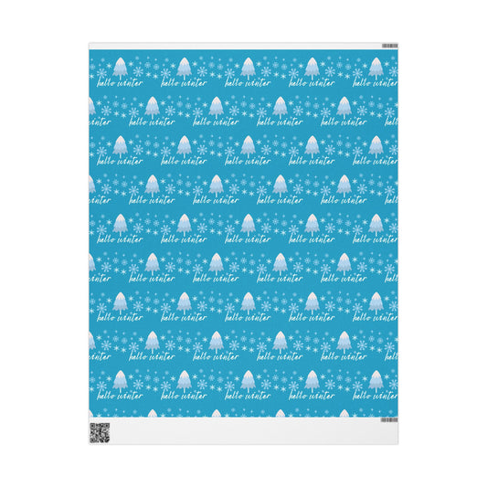 Winter Themed Wrapping Paper for Holidays, Gift Wrap