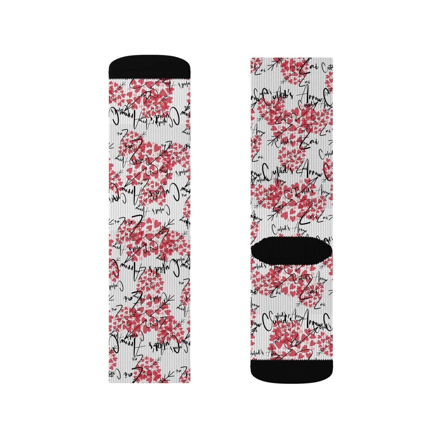 Cupid's Arrow Patterned Sublimation Socks
