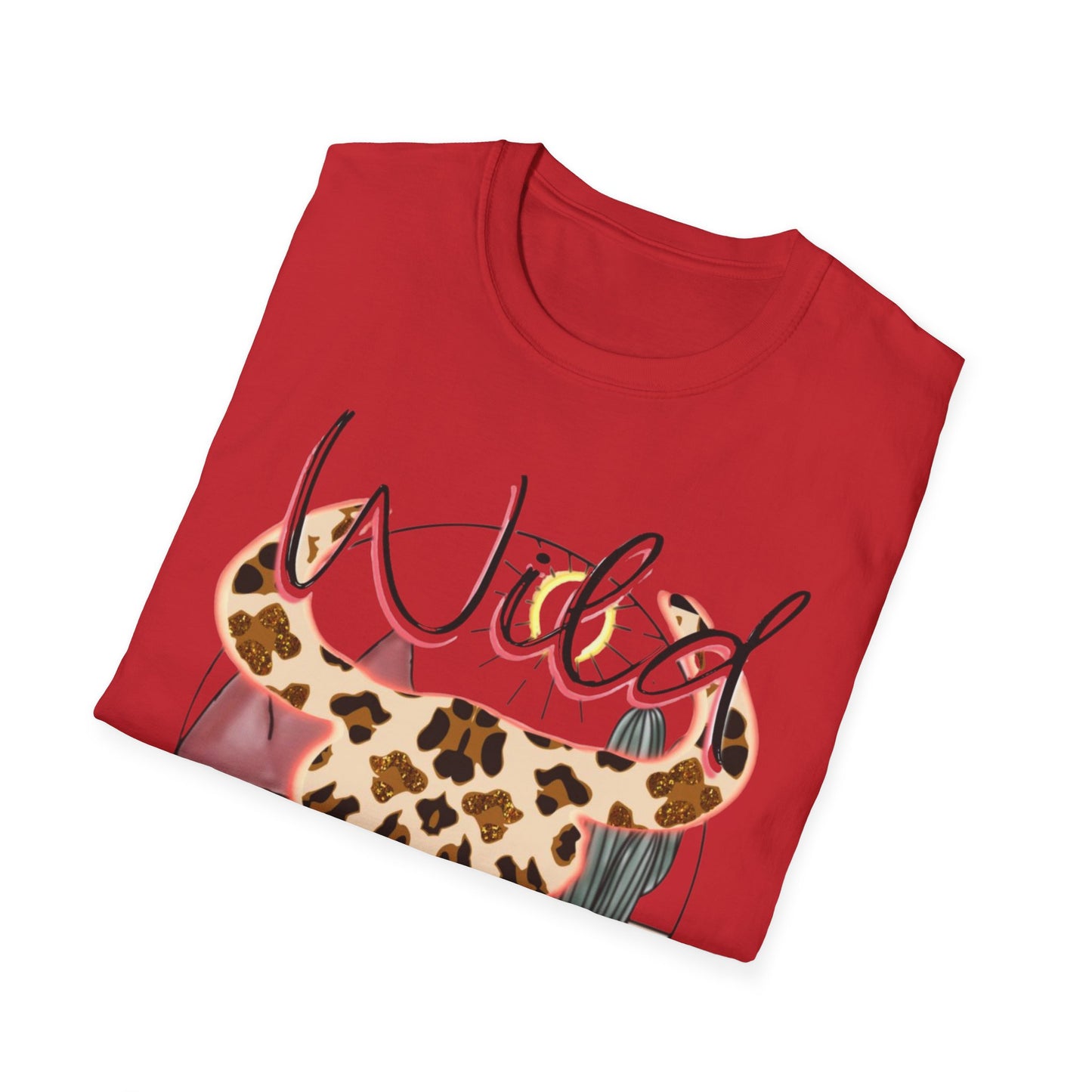 Desert Leopard Cow Skull T-Shirt — Southwestern Sun-Soaked Graphic Tee