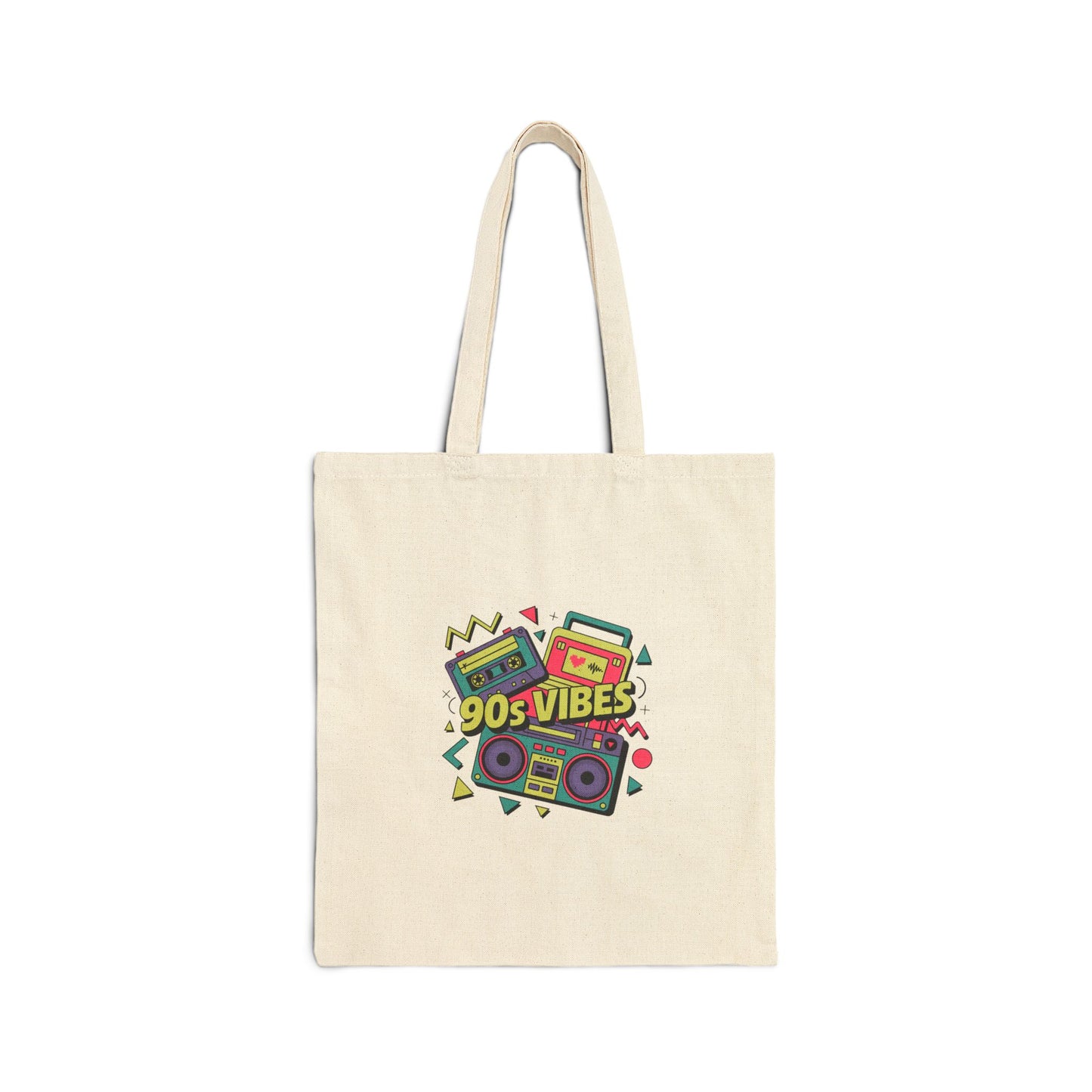 90s vibe Cotton Canvas Tote Bag