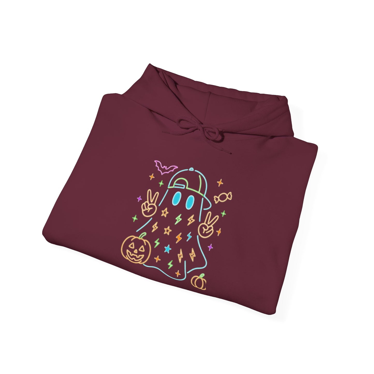 Cute Ghosts Unisex Hooded Sweatshirt | Perfect for Halloween, Cozy Fall Days, Casual Wear, Ghost Lover Gifts, Spooky Season Apparel