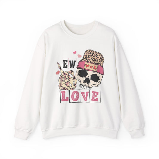 Skull & Flowers 'Ew Love' Crewneck Sweatshirt