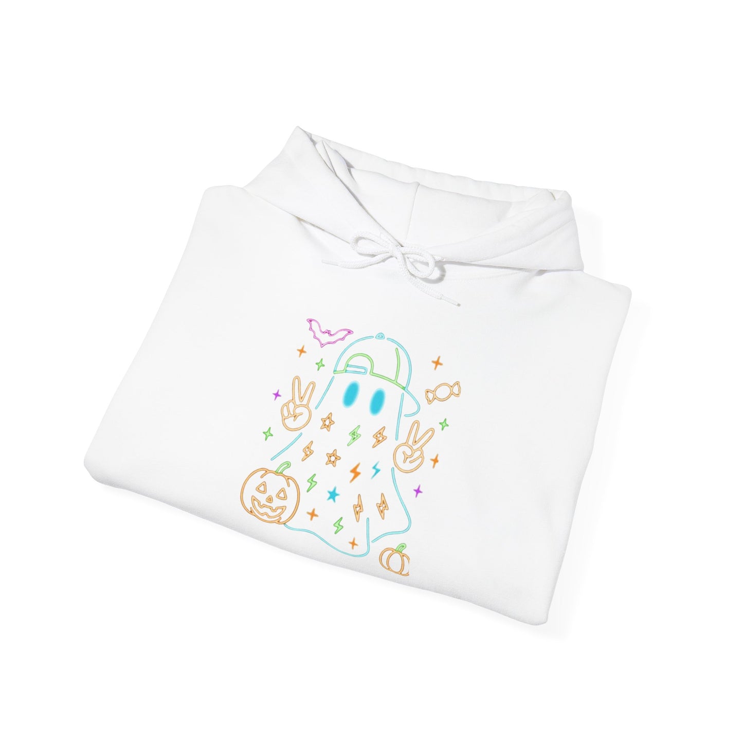 Cute Ghosts Unisex Hooded Sweatshirt | Perfect for Halloween, Cozy Fall Days, Casual Wear, Ghost Lover Gifts, Spooky Season Apparel