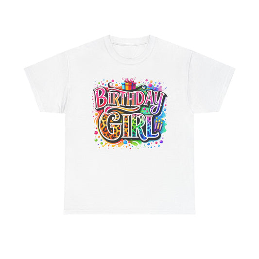 Birthday Girl T-Shirt — Colorful Party Graphic Tee for Her