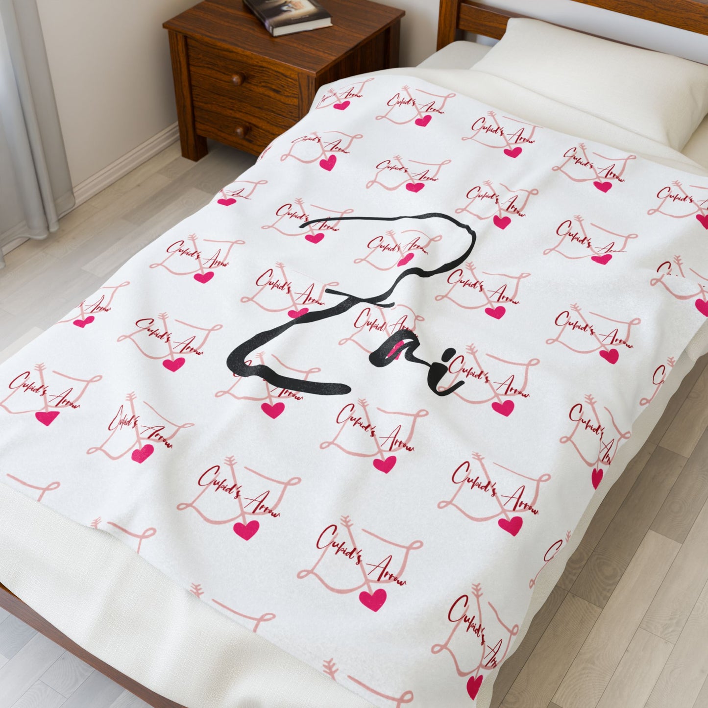 White- Cupid's Arrow Merch- Velveteen Plush Blanket
