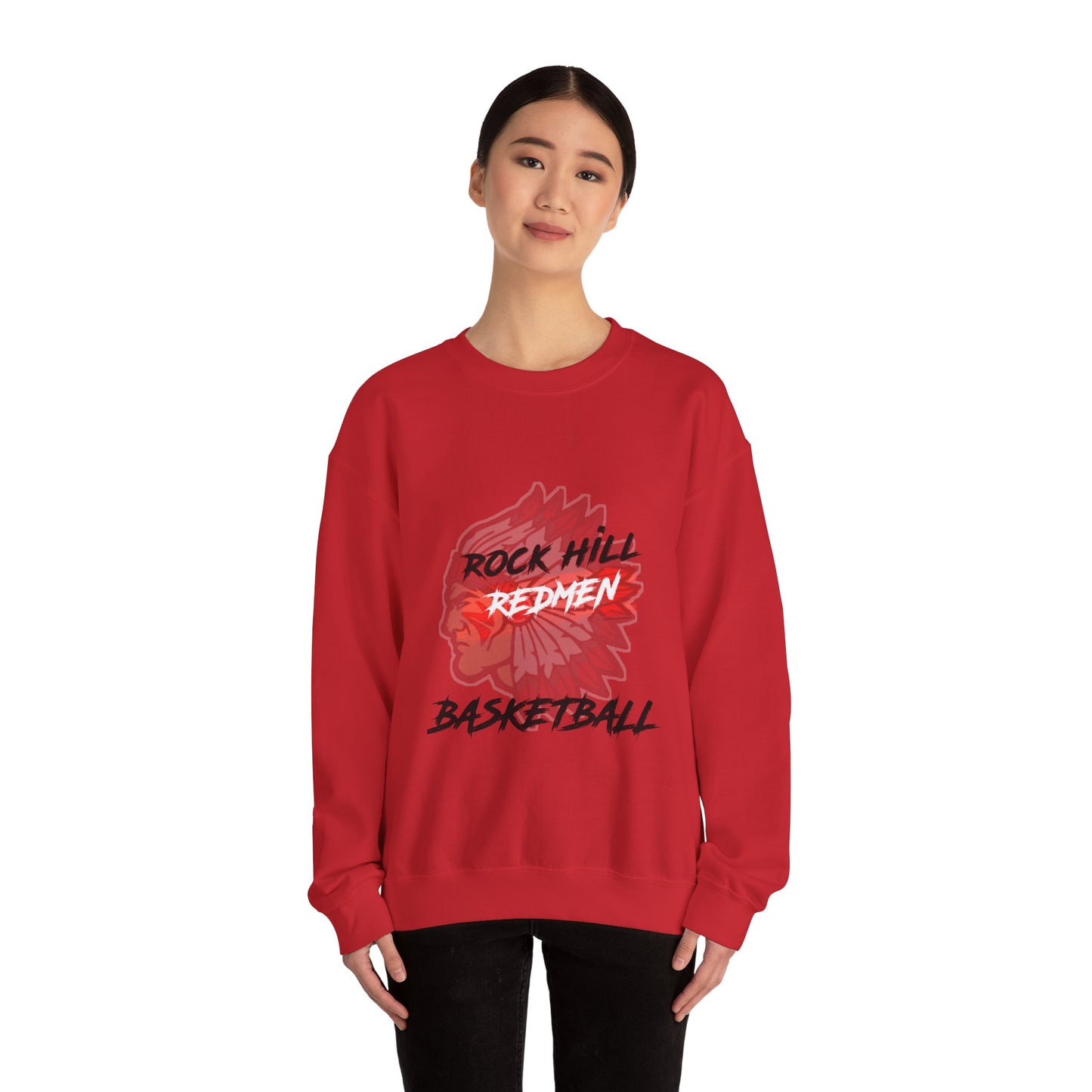 Rock Hill Redmen Basketball Crewneck Sweatshirt