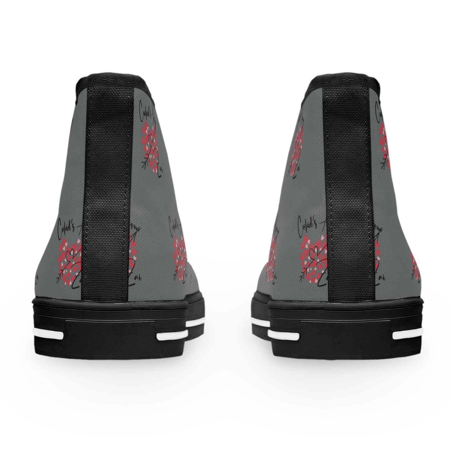 Cupid's Arrow- High Top Sneakers - Heart Design, Trendy Women's Footwear,