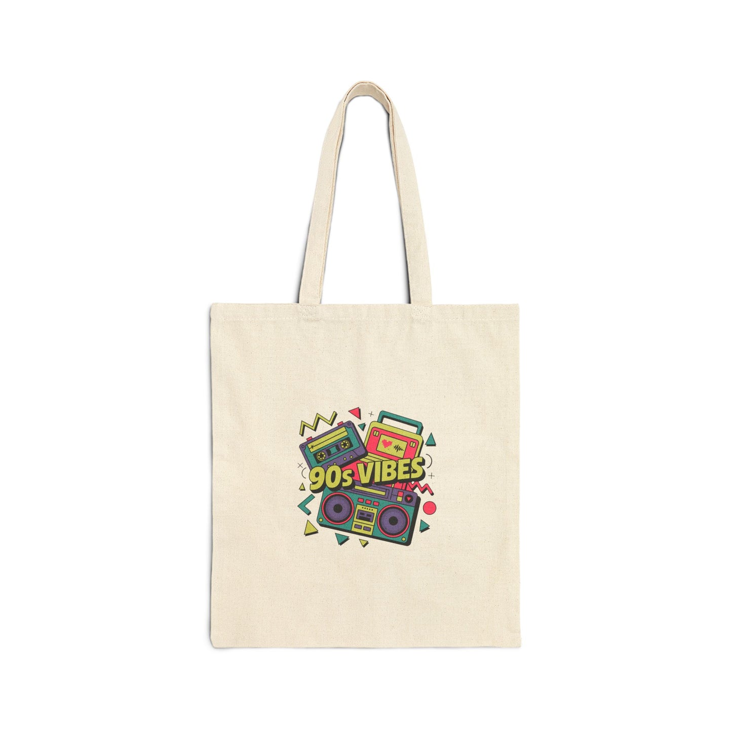 90s vibe Cotton Canvas Tote Bag