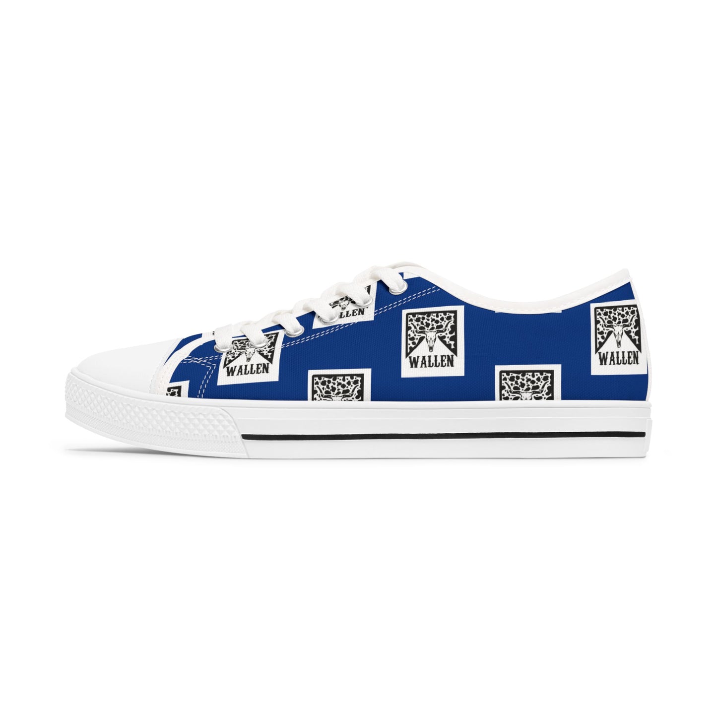 Blue Wallen- Women's Low Top Sneakers