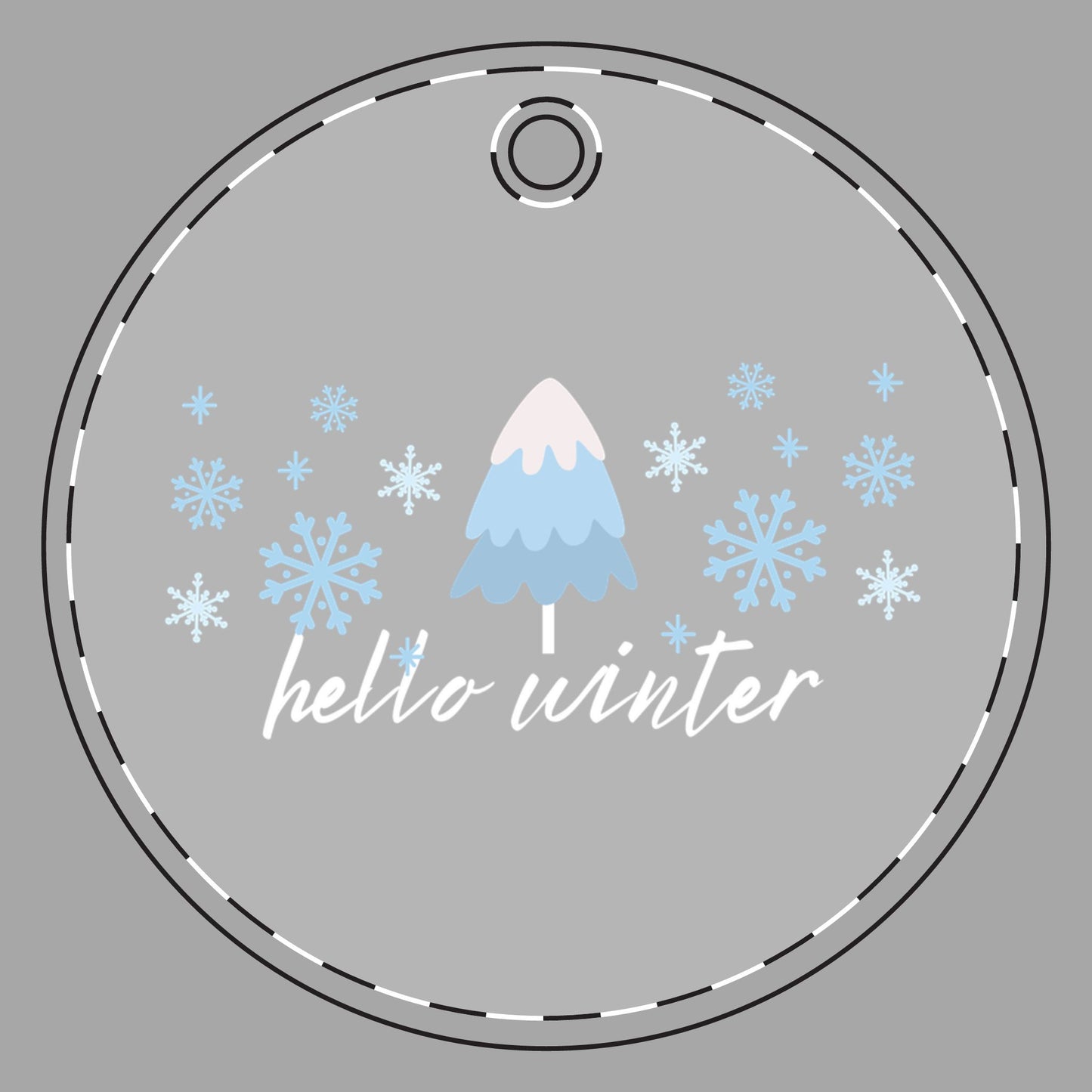 Winter Wonderland Ceramic Ornaments - Double-Sided Holiday Decor