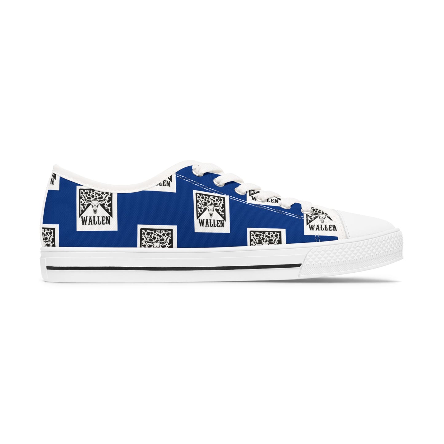 Blue Wallen- Women's Low Top Sneakers