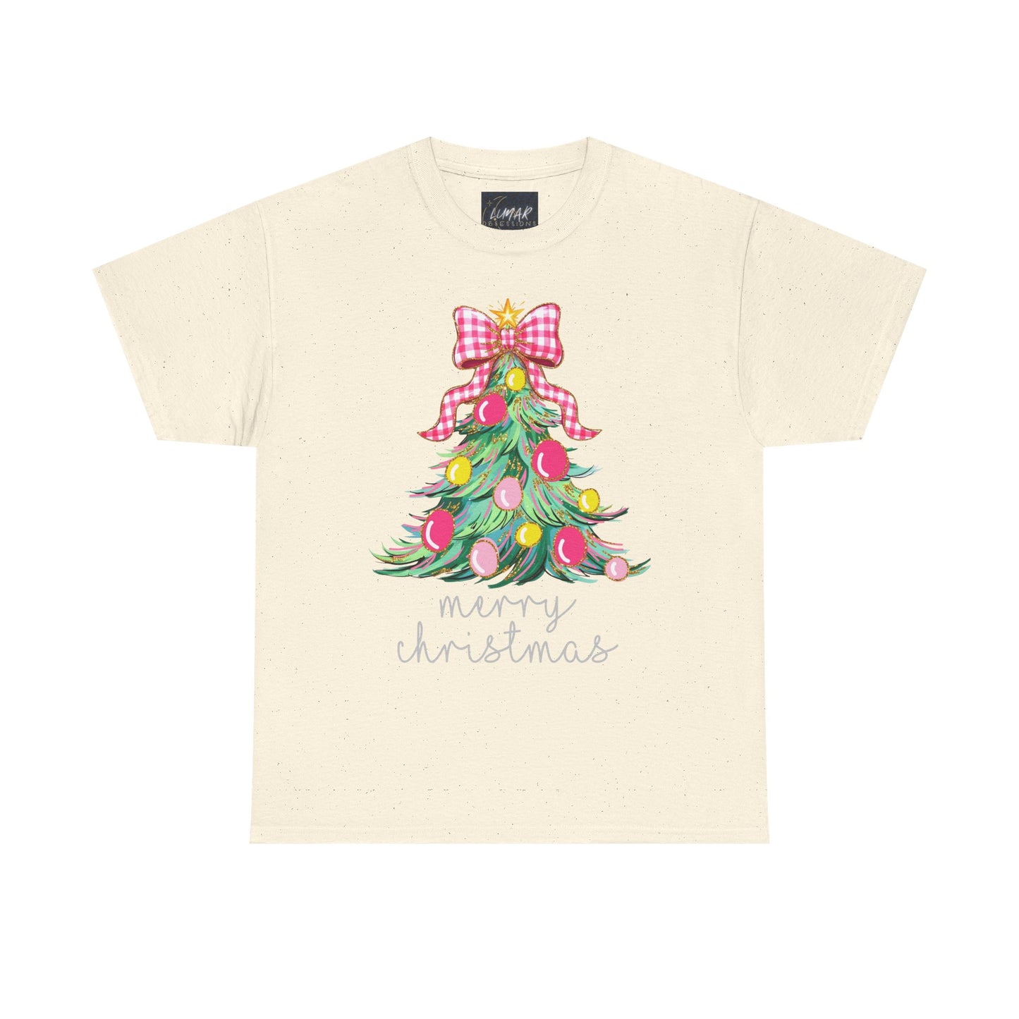 Merry Christmas Tree Unisex Heavy Cotton Tee