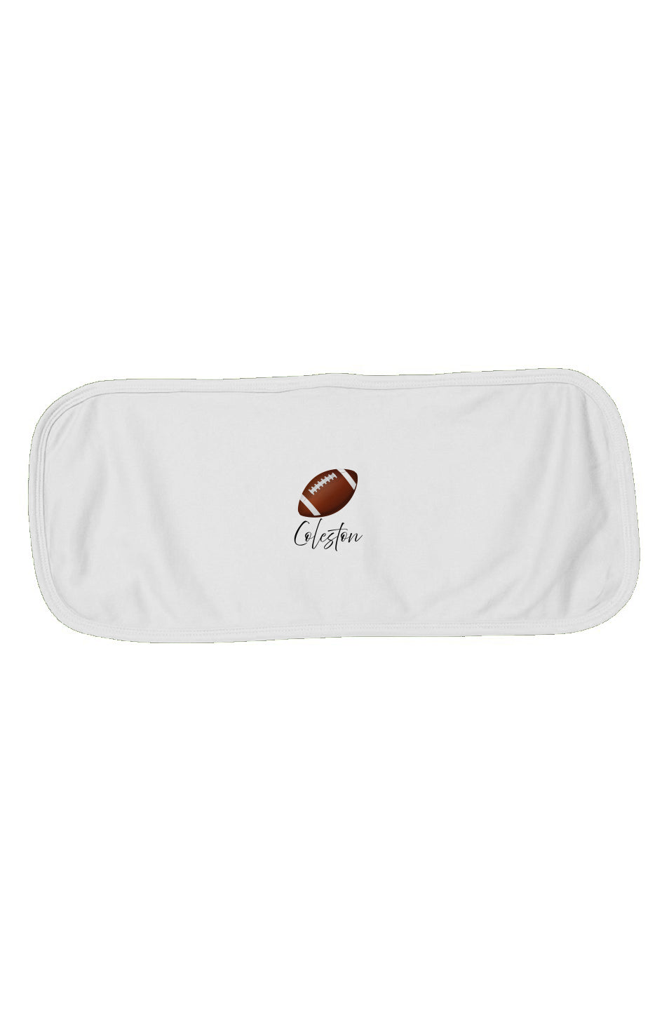Terry Burp Cloth- Football w/ personalized name