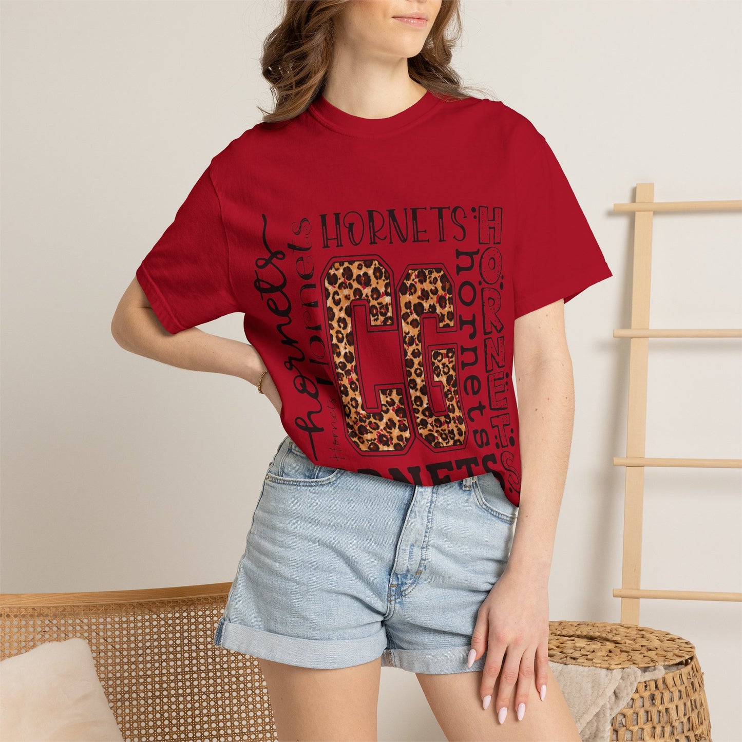 CG Hornets Spirit Leopard Print Graphic Tee | School Spirit