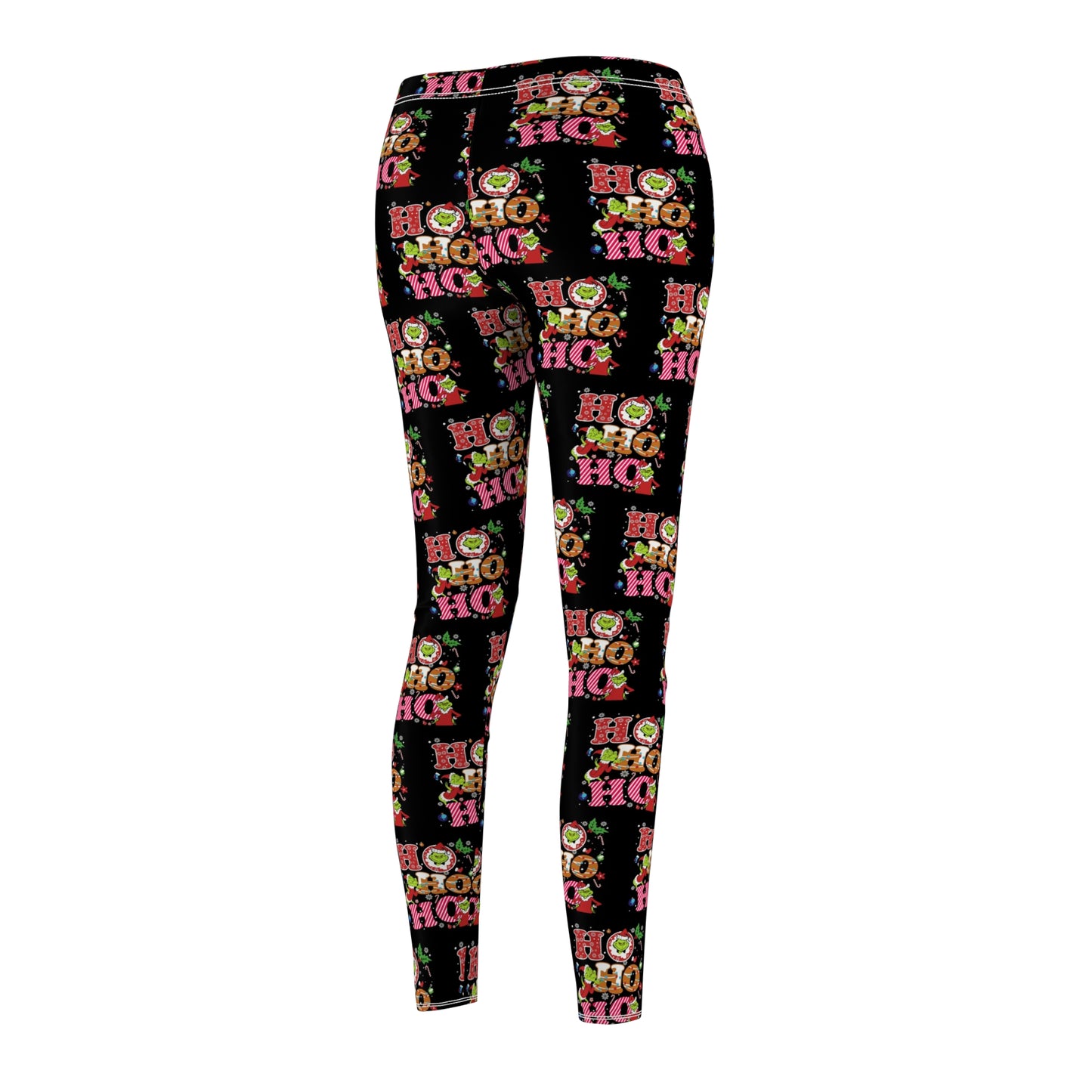 Grinch-HoHoHo Festive Women's Leggings, Holiday Activewear