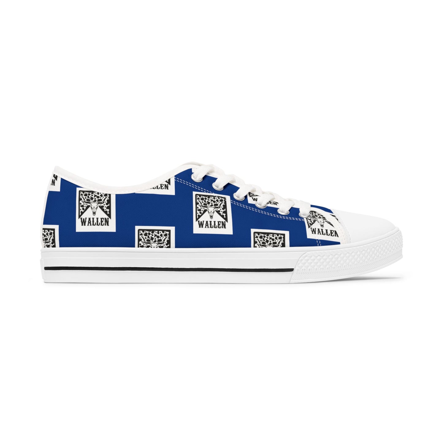 Blue Wallen- Women's Low Top Sneakers