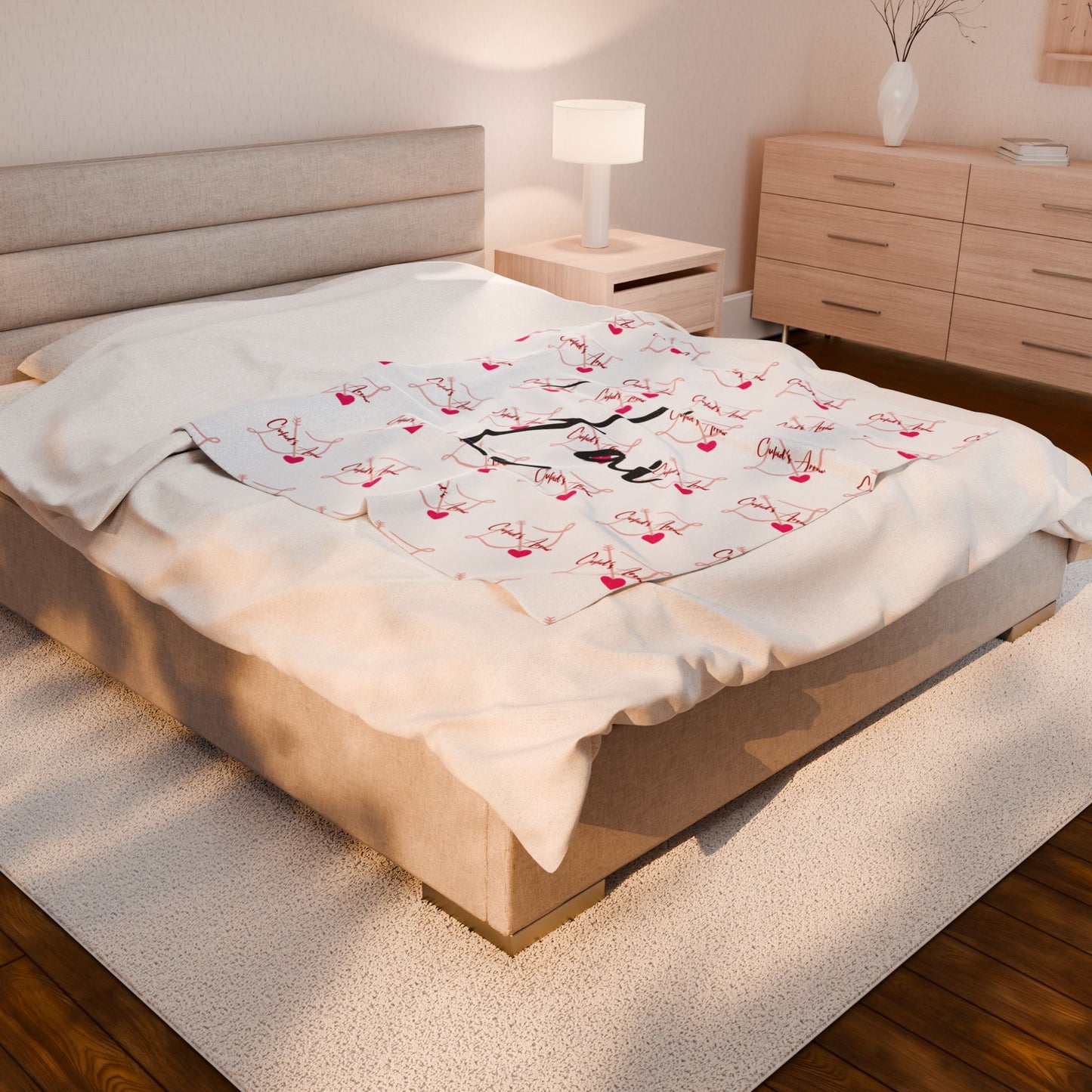 White- Cupid's Arrow Merch- Velveteen Plush Blanket