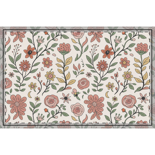 Floral Area Rug, Boho Home Decor