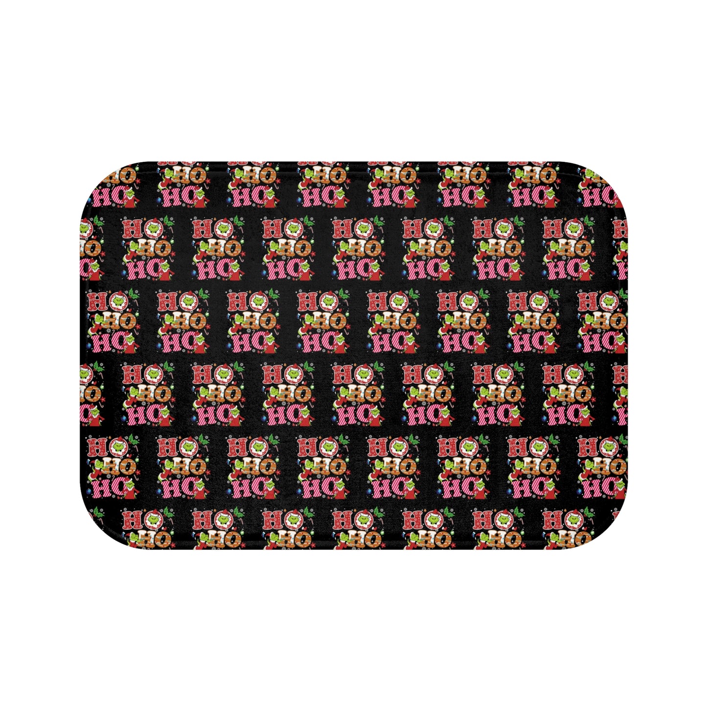 Grinch- HoHoHo- Christmas Bath Mat with 'Ho Ho Ho' Design