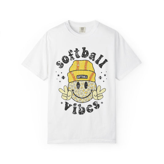 Softball Vibes Smiley T-Shirt