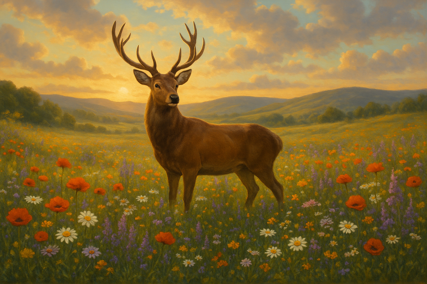 animal in beautiful field