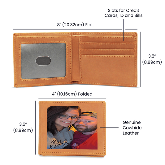 Personalized Wallet for Him - Great Christmas Gift!!