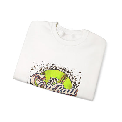 Softball Graphic Crewneck Sweatshirt – Neon Softball Design
