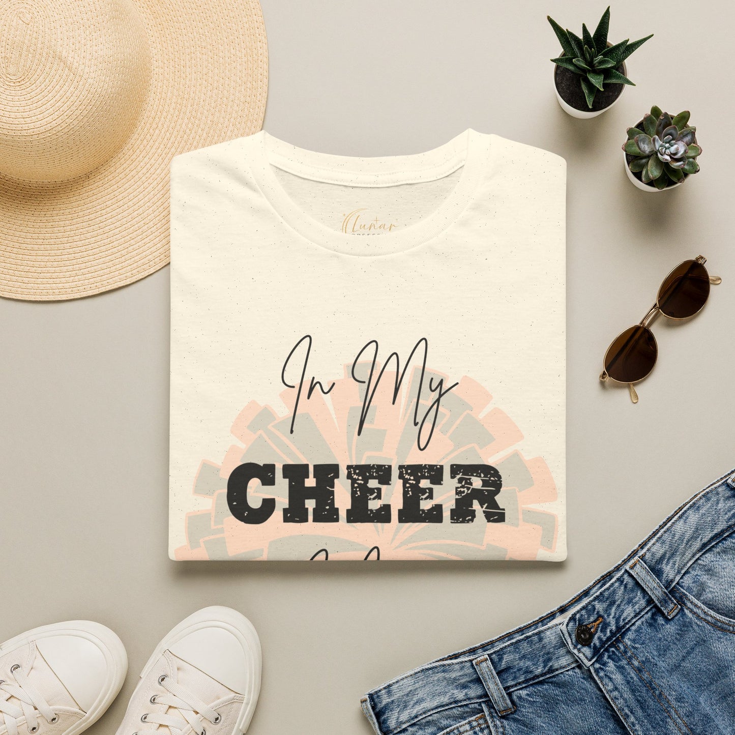 Cheer Mom T-Shirt — "In My Cheer Mom Era" Pom Graphic Tee