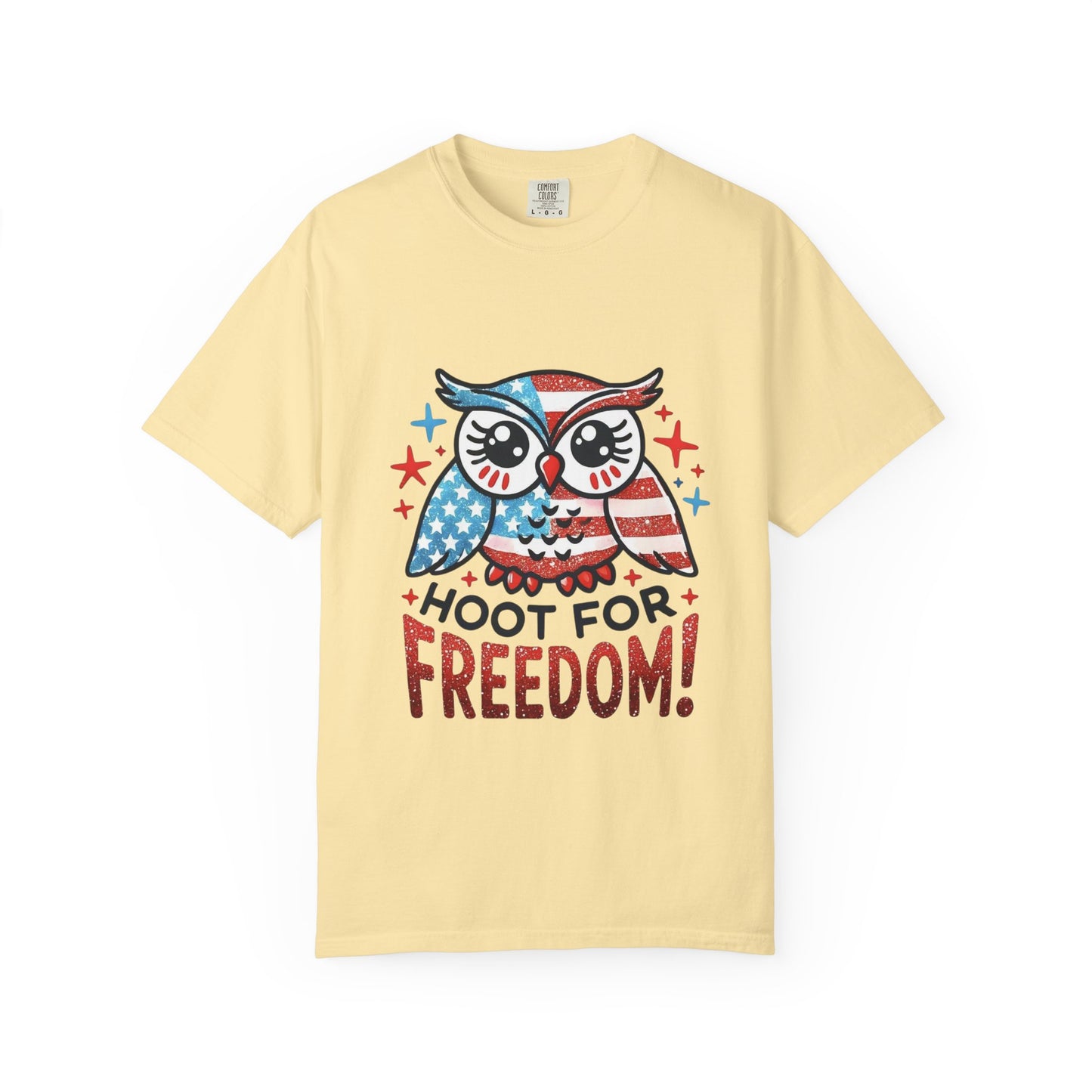 Patriotic 'Hoot for Freedom' Owl T-Shirt