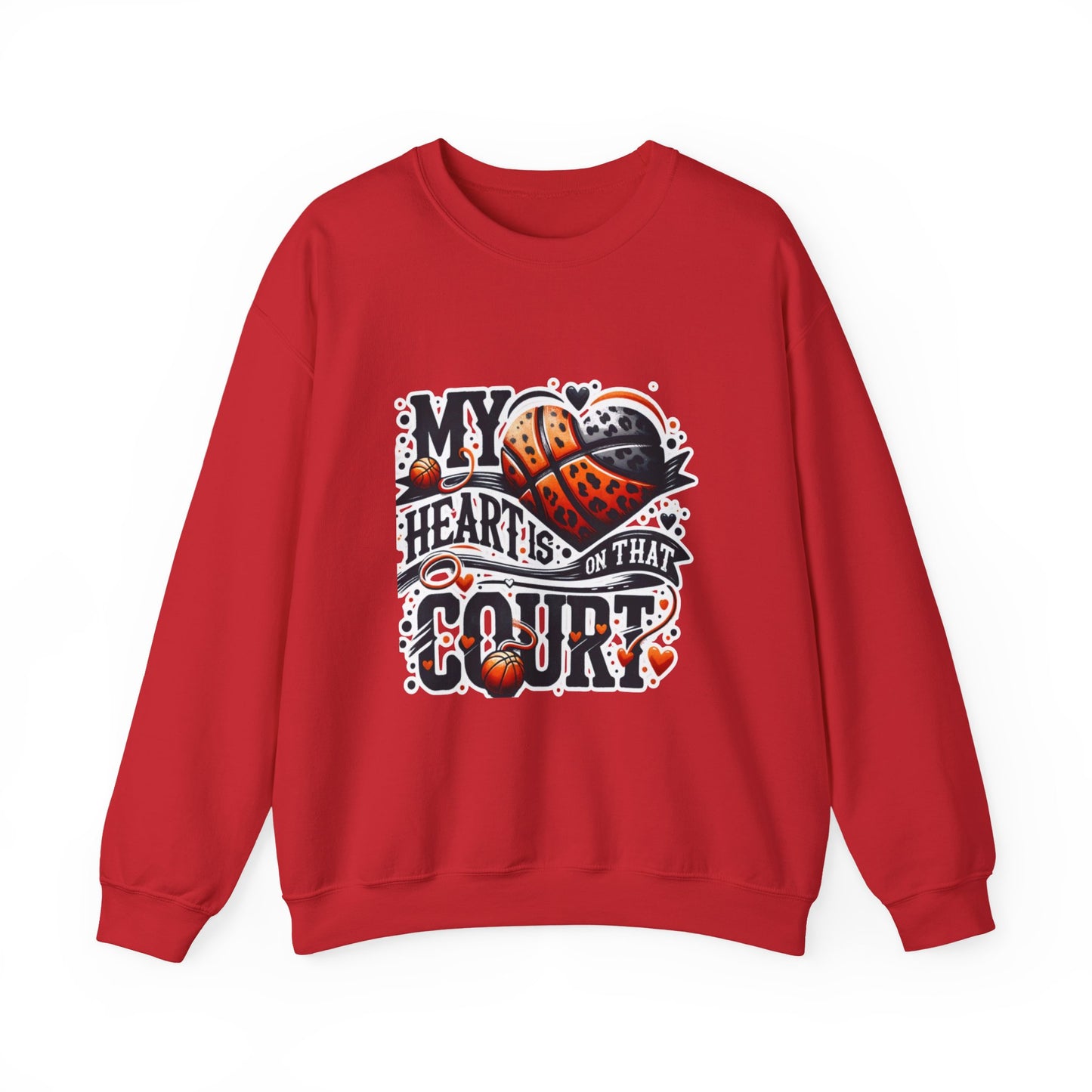 My heart is on that court - 🩷 Crewneck Sweatshirt