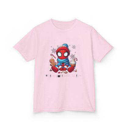 Kids Tee — Cozy Winter Superhero with Cookies & Hot Cocoa