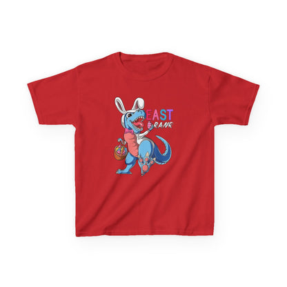 Kids 'Beast of Easter' Dino Bunny T‑Shirt — Cute Easter Dino with Basket