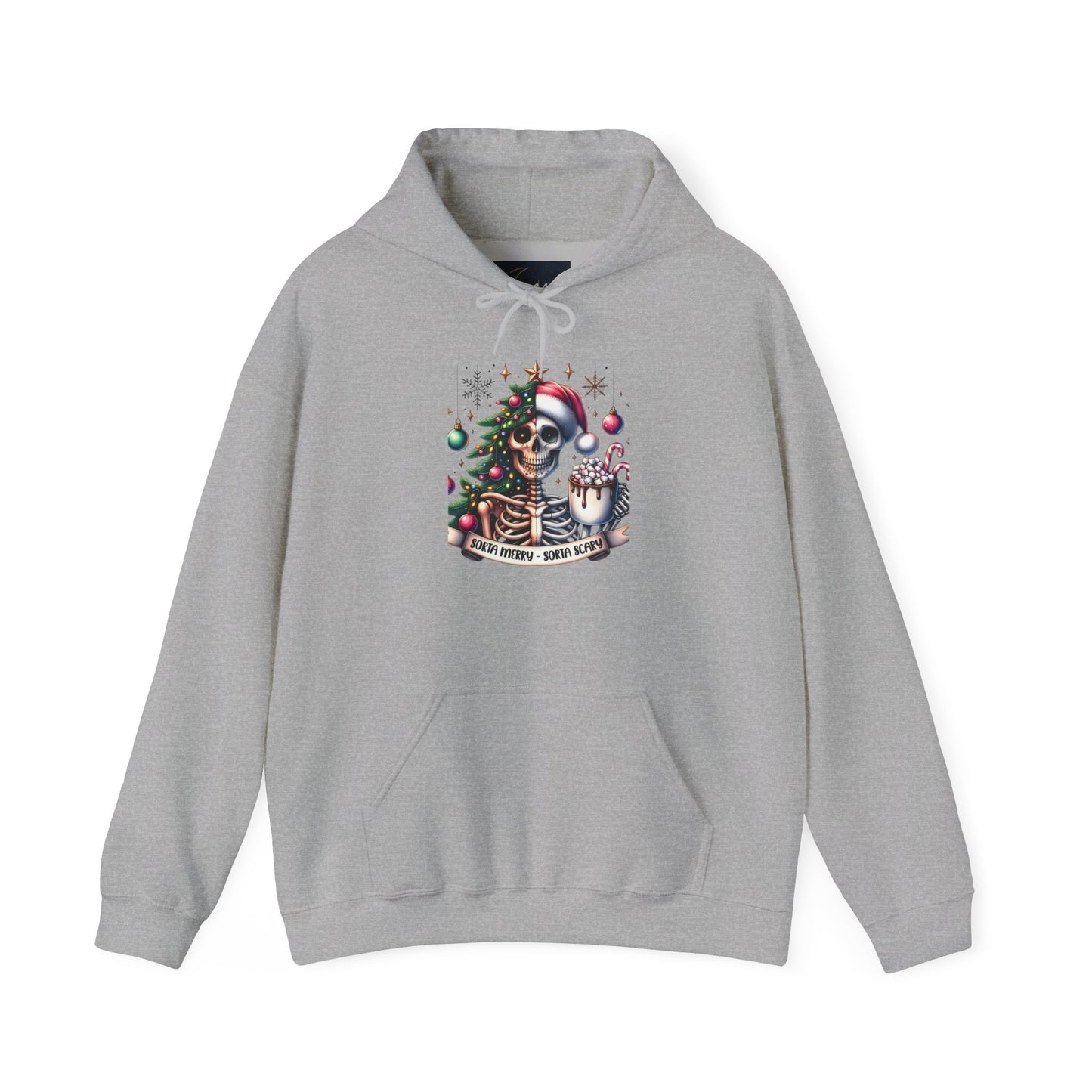 Sorta scary,  sorta merry. Unisex Heavy Blend™ Hooded Sweatshirt