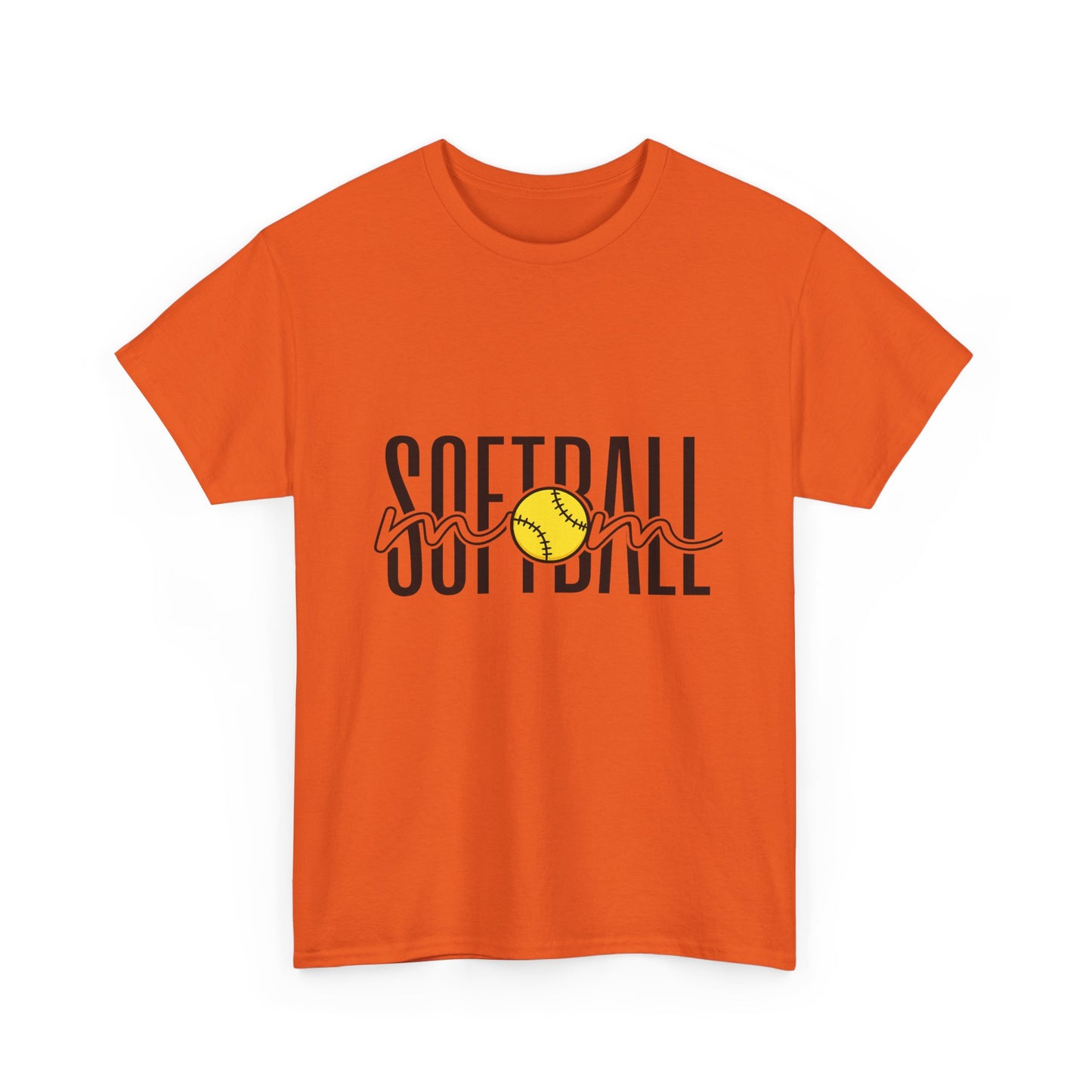 Softball Mom/Player Tee — Retro Script Softball Graphic T-Shirt