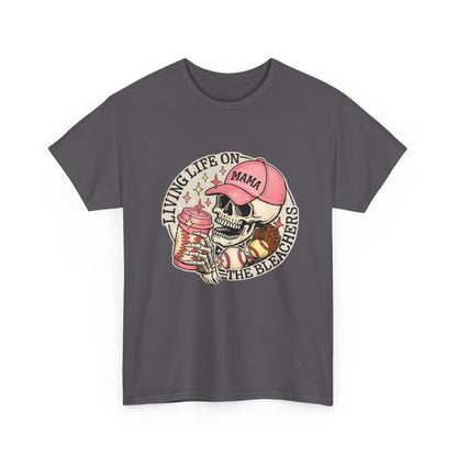 Living Life SPORTS MOM Skull Tee — Mama Cap Vintage Surf School Shirt