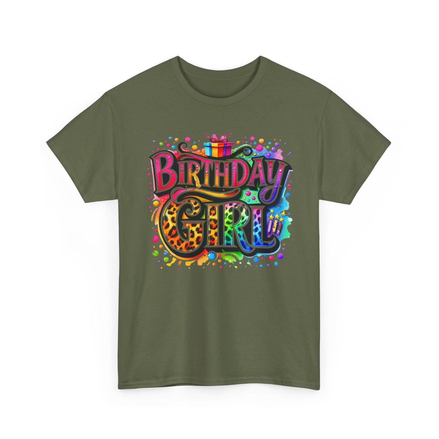 Birthday Girl T-Shirt — Colorful Party Graphic Tee for Her