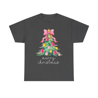 Merry Christmas Tree Unisex Heavy Cotton Tee