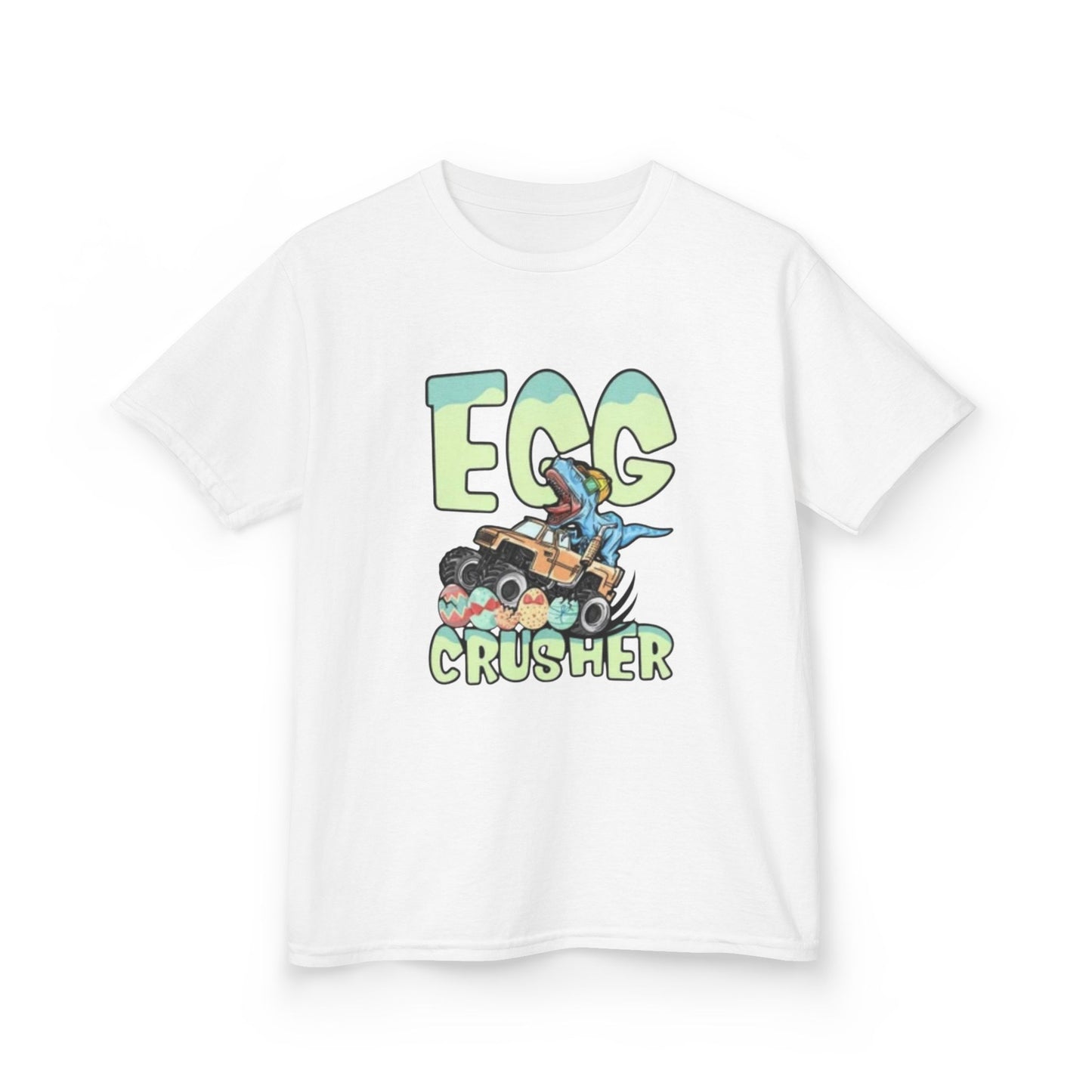 Kids T‑Shirt — 'Egg Crusher' Cartoon Truck Easter Tee