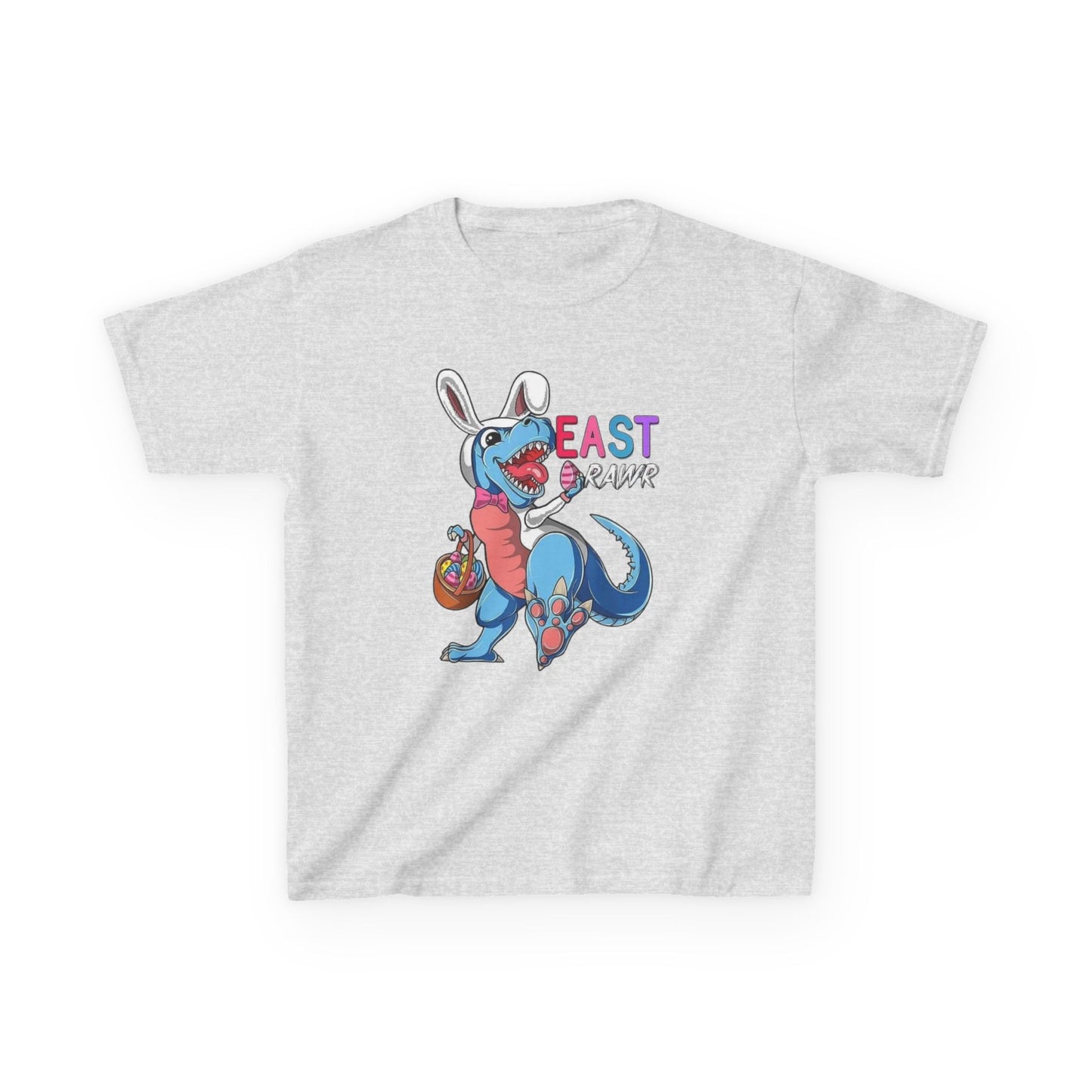 Kids 'Beast of Easter' Dino Bunny T‑Shirt — Cute Easter Dino with Basket