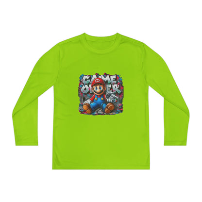 "Game Over" Graphic Youth Long Sleeve Gamer Character Tee