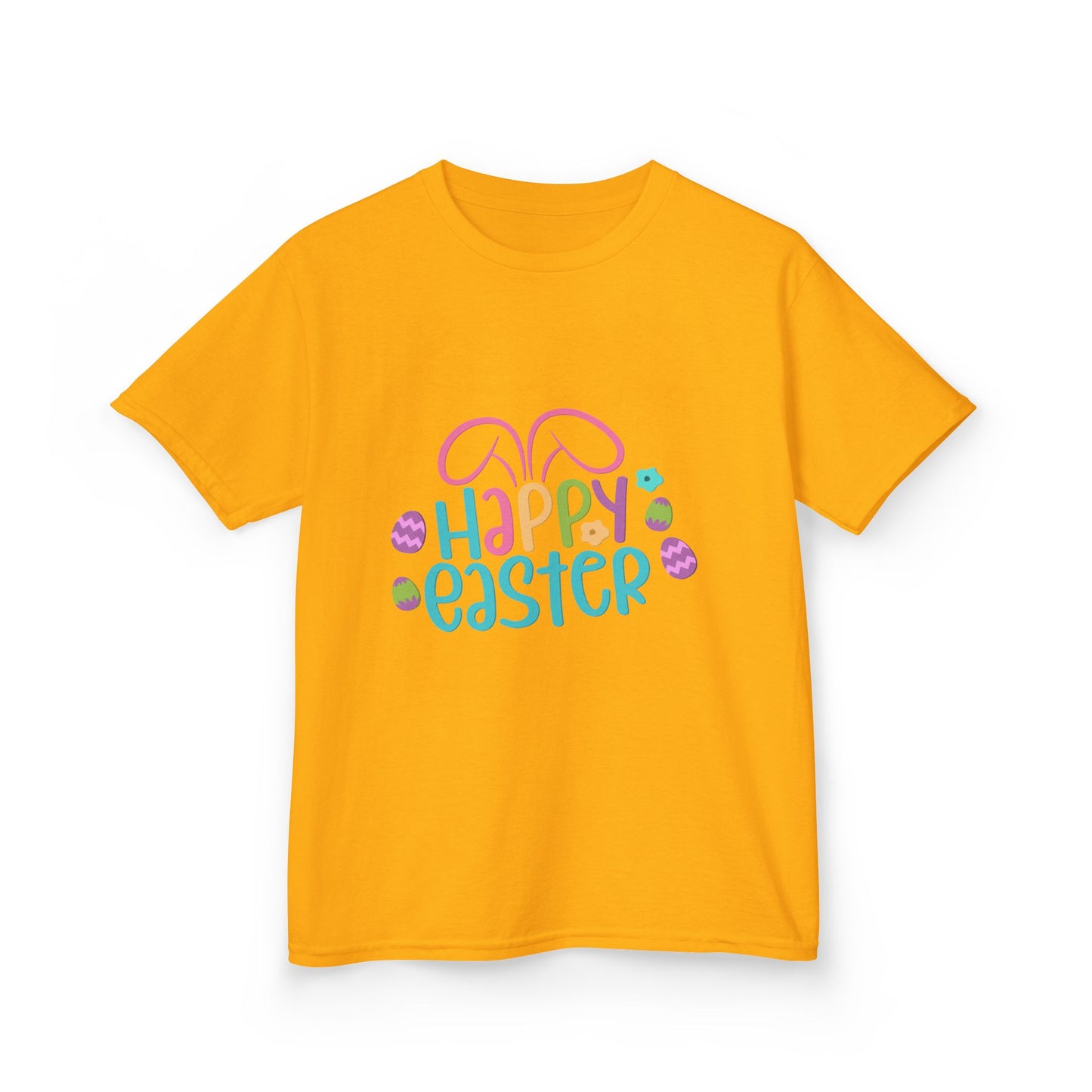 Happy Easter Kids Tee — Bunny Ears & Easter Eggs Holiday Shirt