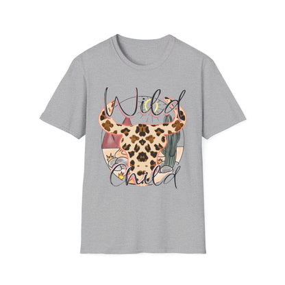 Desert Leopard Cow Skull T-Shirt — Southwestern Sun-Soaked Graphic Tee