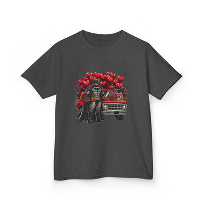 Kids Vader Valentine T‑Shirt — Darth Vader with Hearts and Vintage Car