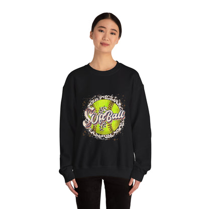 Softball Graphic Crewneck Sweatshirt – Neon Softball Design