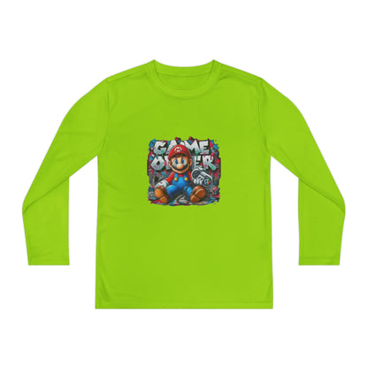 "Game Over" Graphic Youth Long Sleeve Gamer Character Tee