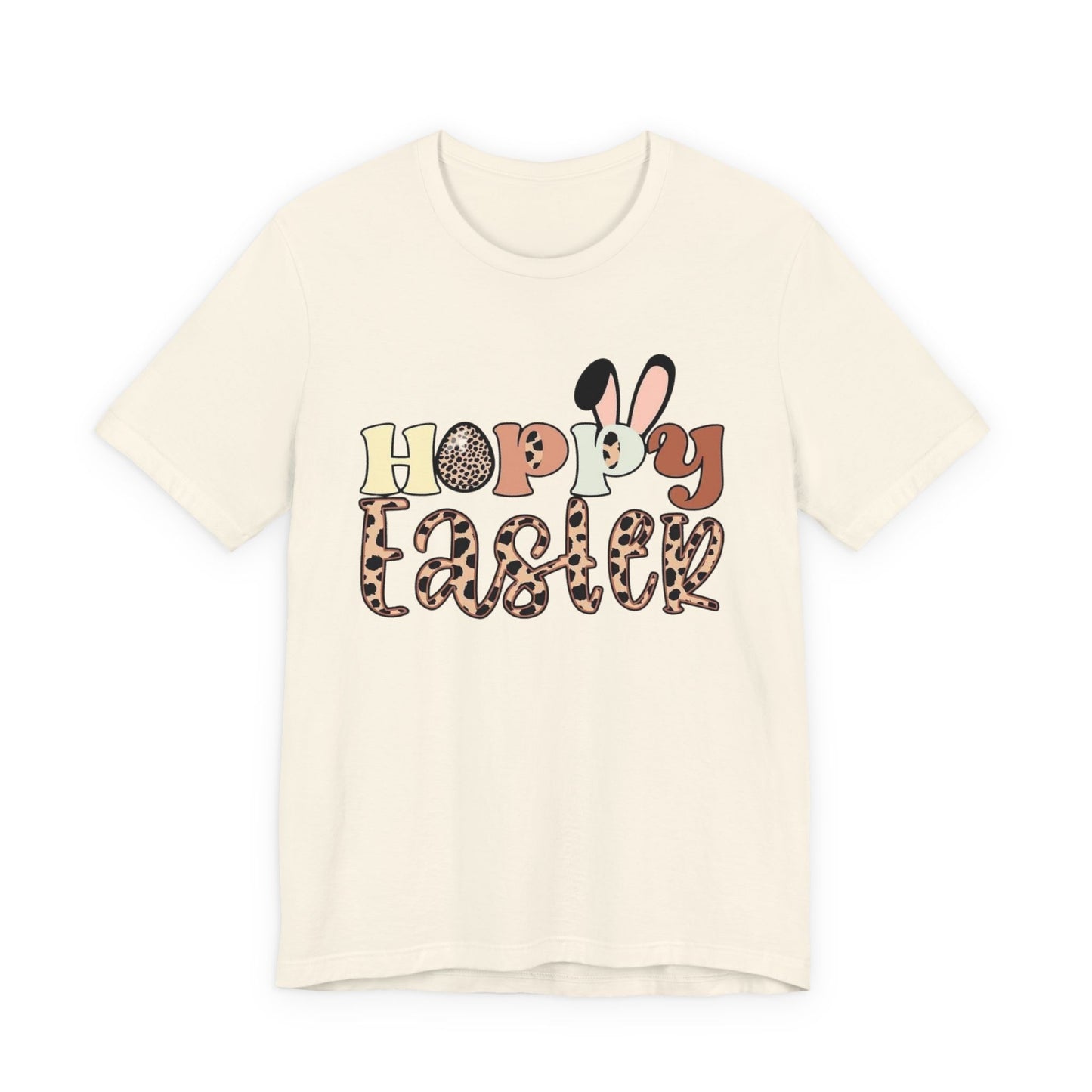 Happy Easter Leopard Print Tee — Cute Bunny Egg Holiday T-Shirt
